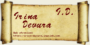 Irina Devura vizit kartica